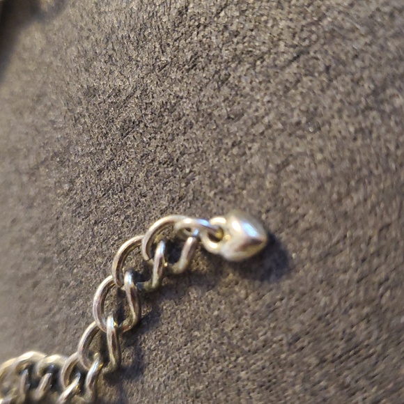 Chico’s Gold Hammered Disc Statement Necklace with Black Faceted Stones - Picture 2 of 8